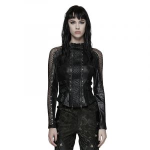 Double Zipper Mesh Hollow-Out