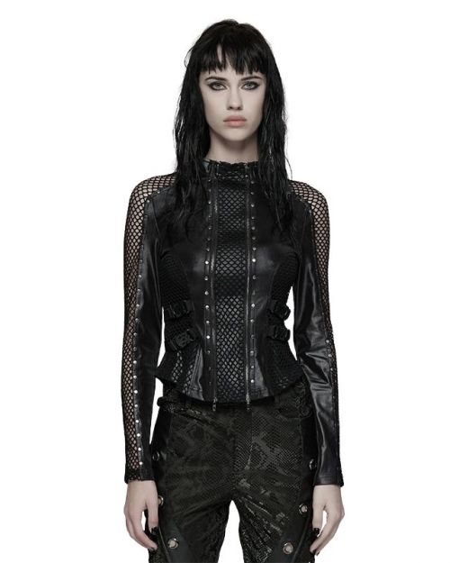 Double Zipper Mesh Hollow-Out
