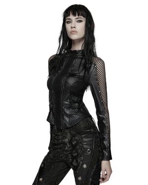 Double Zipper Mesh Hollow-Out