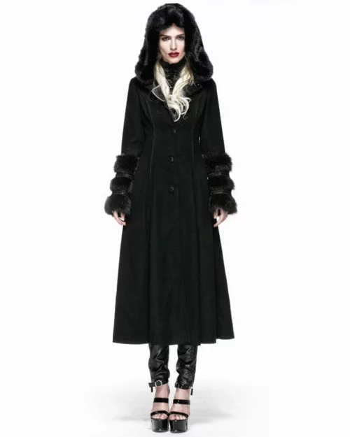 Gothic Women’s Hooded Overcoat