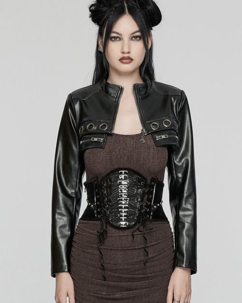 Punk Skeleton Lace-up Underbust Corset